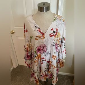 Label of Love blouse, size: L, color: white/multi